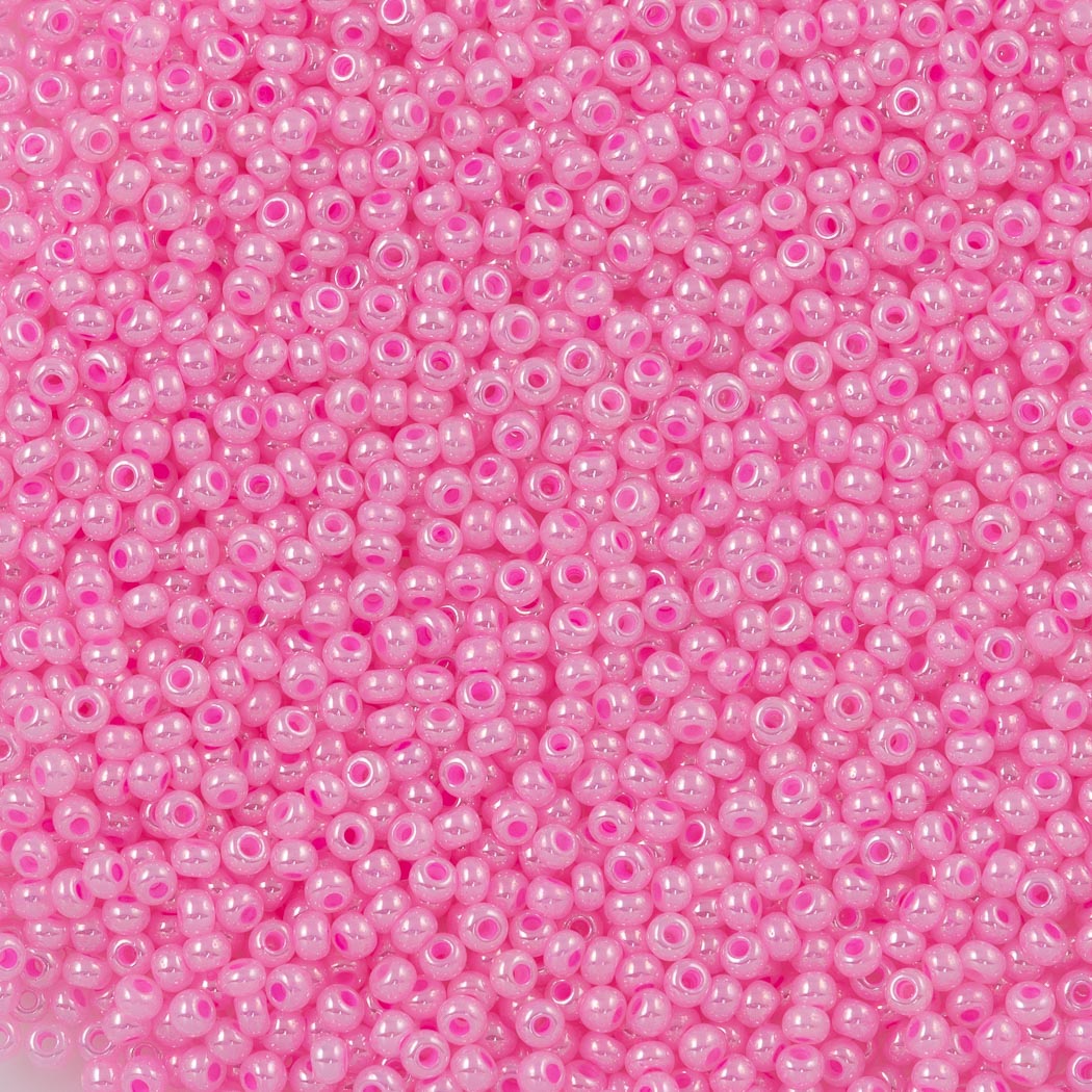 Czech Seed Bead 8/0 Pink Ceylon (37175)