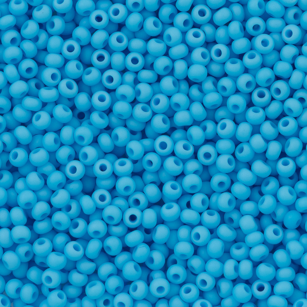 Preciosa Seed Bead 8/0 Light Blue Matte (63020M)