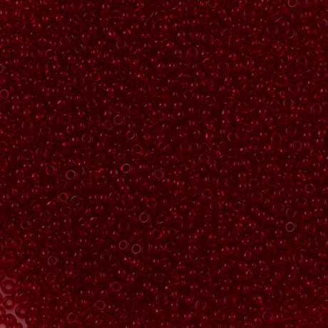 Czech Seed Bead 8/0 Transparent Ruby 22g Tube (90090)