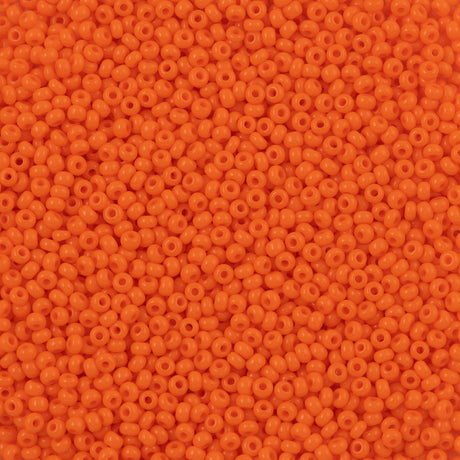 Czech Seed Bead 8/0 Orange 2-inch Tube (93140)