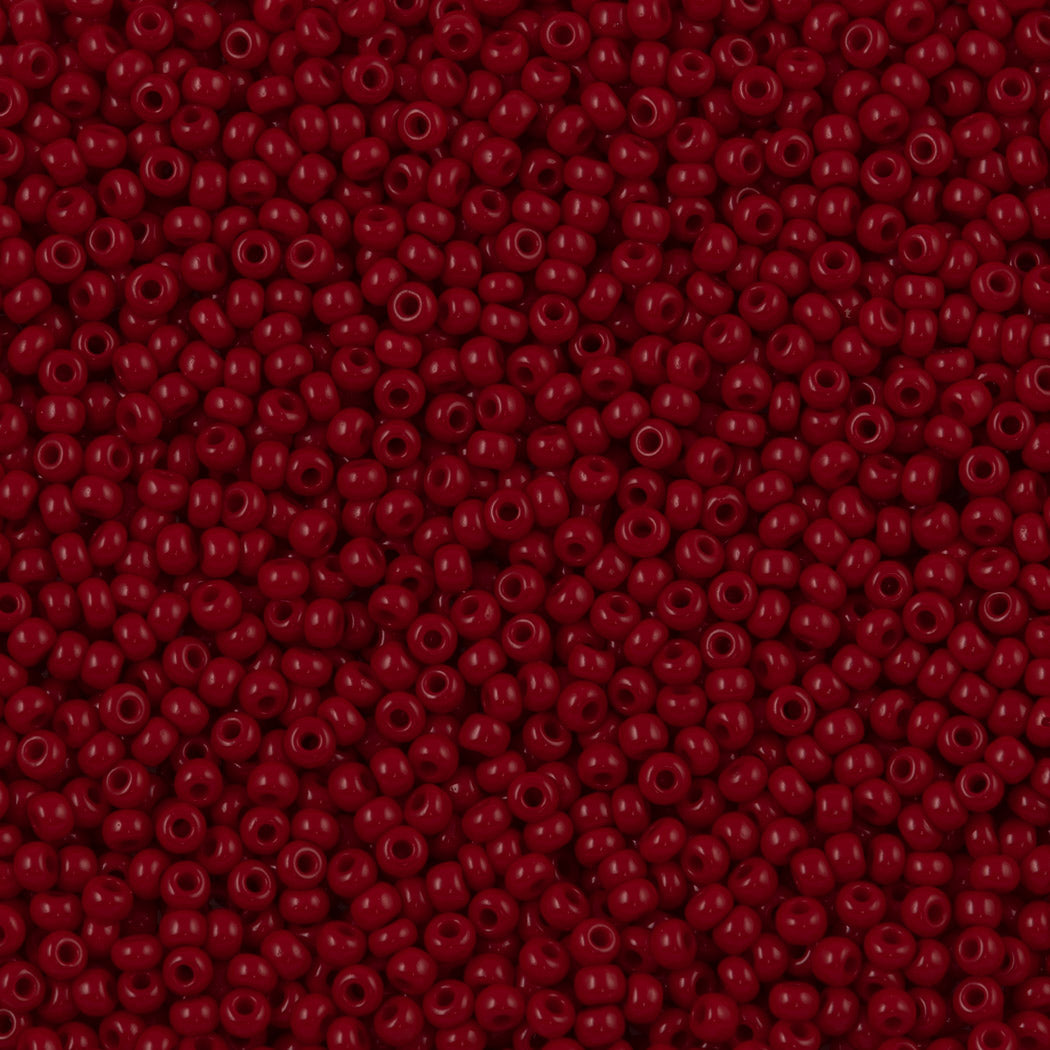 Czech Seed Bead 8/0 Opaque Red Matte 2-inch Tube (93190M)