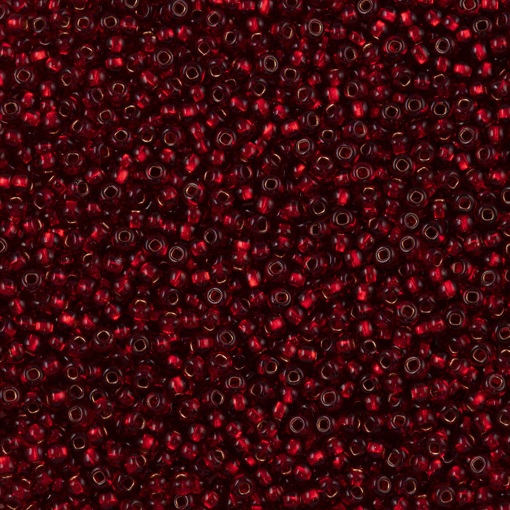 Czech Seed Bead 8/0 Garnet Silver Lined 2-inch Tube (97120)