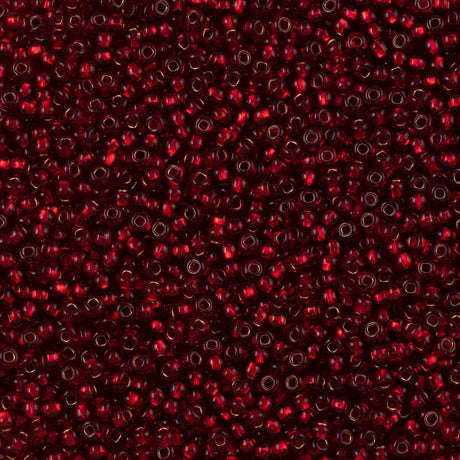 Czech Seed Bead 8/0 Garnet Silver Lined 2-inch Tube (97120)