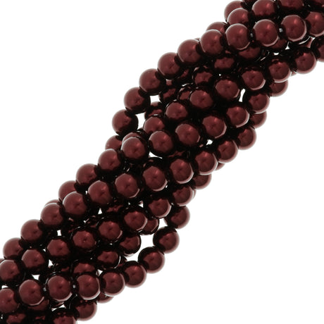 31 Preciosa Maxima 4mm Round Pearl Bordeaux (79900)