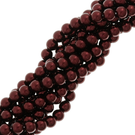 21 Preciosa Maxima 6mm Round Pearl Bordeaux (79900)