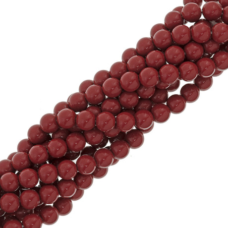 31 Preciosa Maxima 4mm Round Pearl Cranberry (79158)