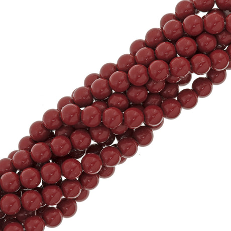 21 Preciosa Maxima 6mm Round Pearl Cranberry (79158)