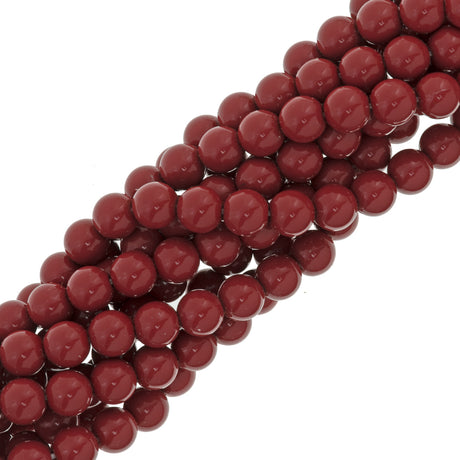 15 Preciosa Maxima 8mm Round Pearl Cranberry (79158)