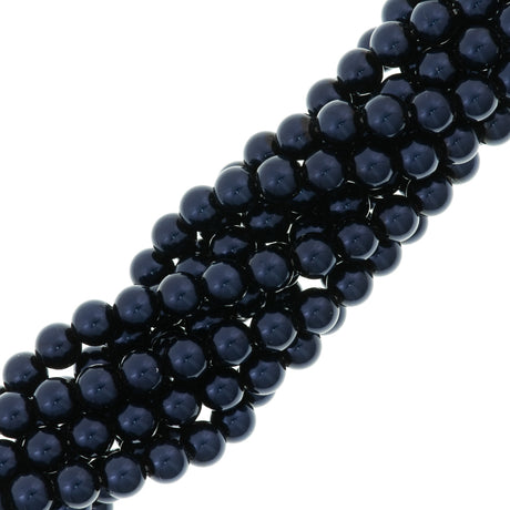 21 Preciosa Maxima 6mm Round Pearl Dark Blue (73500)