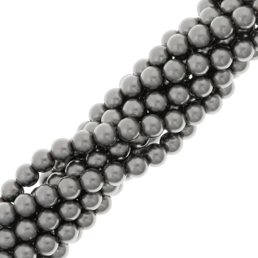 21 Preciosa Maxima 6mm Round Pearl Dark Grey (74500)