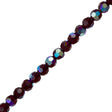 24 Preciosa Crystal 6mm Round Bead Siam AB (90090AB)