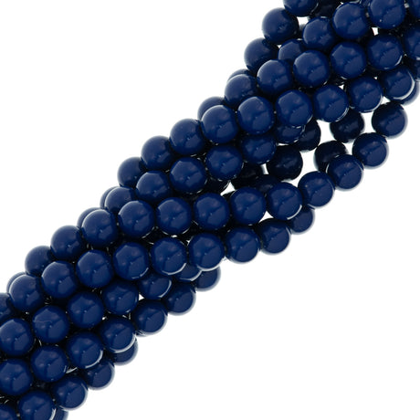 21 Preciosa Maxima 6mm Round Pearl Navy Blue (76375)