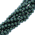 21 Preciosa Maxima 6mm Round Pearl Pearlescent Peacock Green (75503)