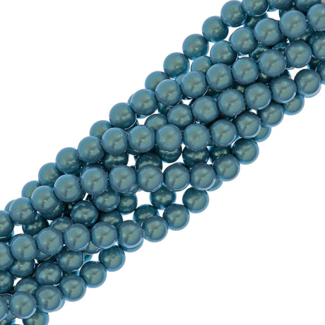 31 Preciosa Maxima 4mm Round Pearl Pearlescent Blue (73203)