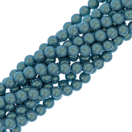 21 Preciosa Maxima 6mm Round Pearl Pearlescent Blue (73203)