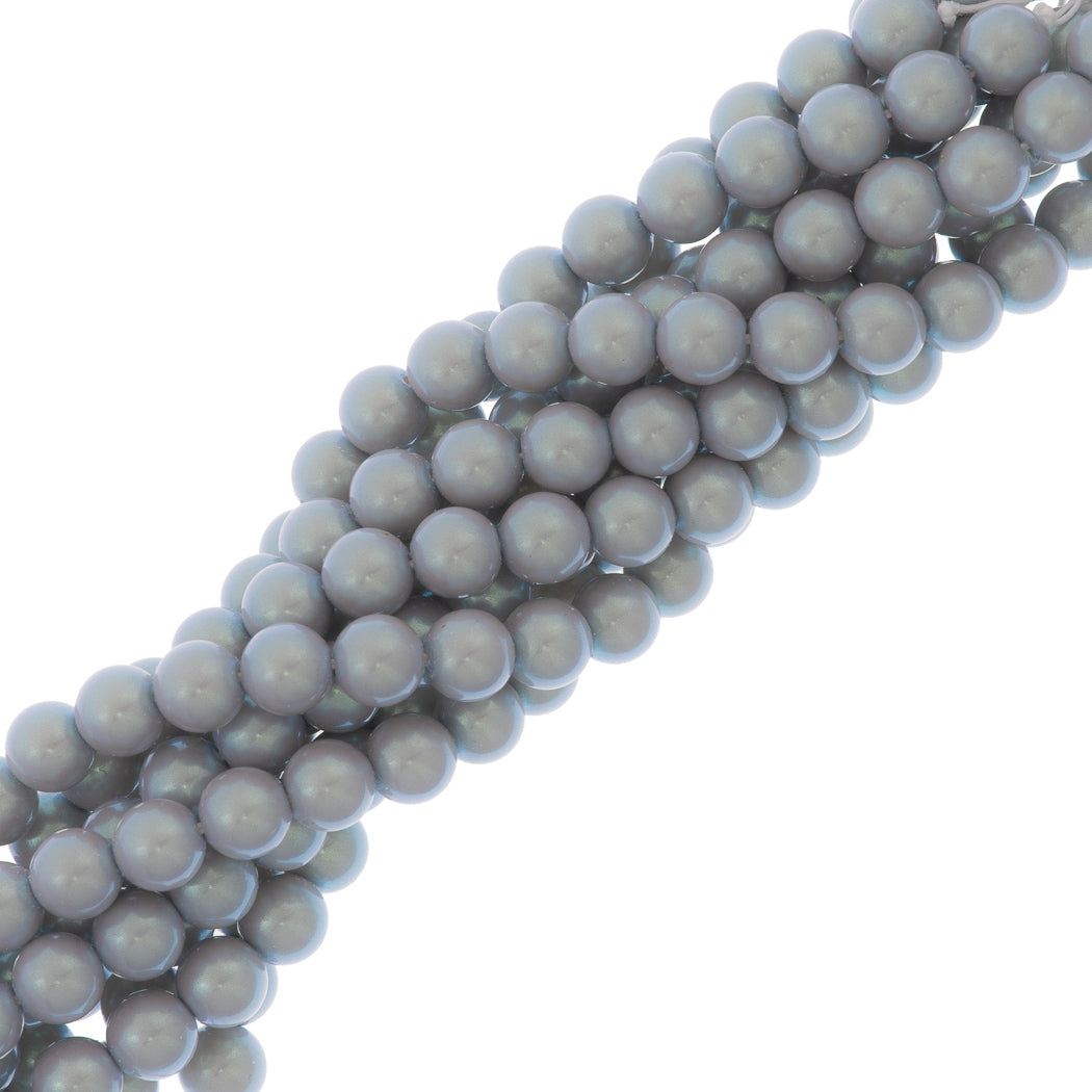 31 Preciosa Maxima 4mm Round Pearl Pearlescent Grey (74203)