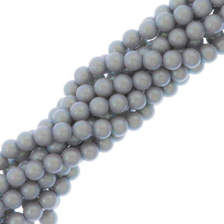 21 Preciosa Maxima 6mm Round Pearl Pearlescent Grey (74203)