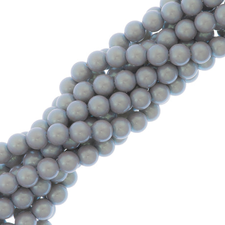 15 Preciosa Maxima 8mm Round Pearl Pearlescent Grey (74203)