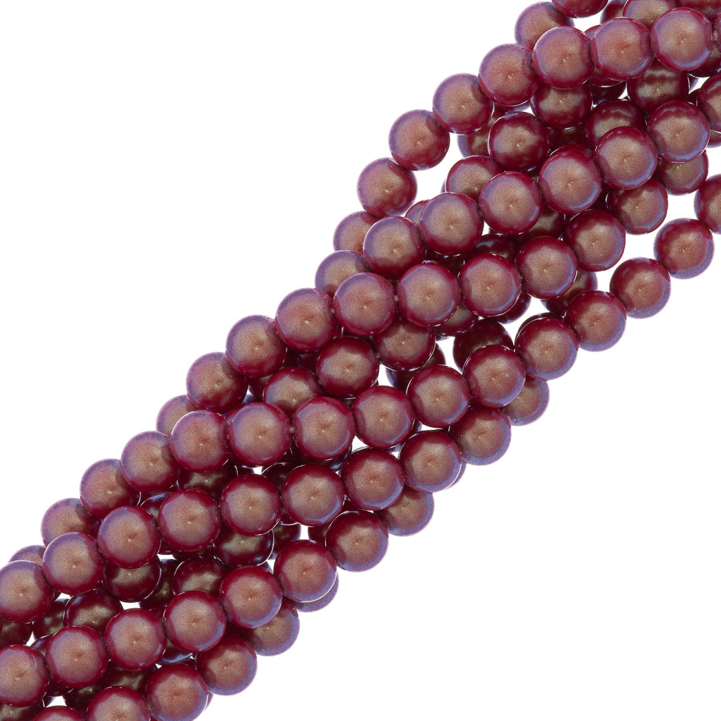 31 Preciosa Maxima 4mm Round Pearl Pearlescent Red (79503)