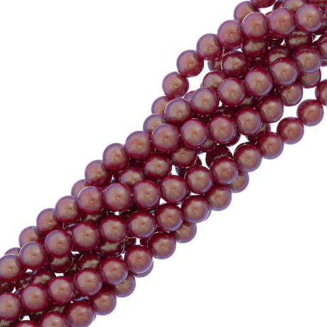 31 Preciosa Maxima 4mm Round Pearl Pearlescent Red (79503)