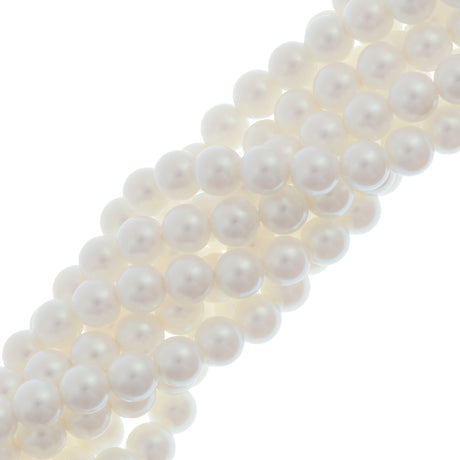 21 Preciosa Maxima 6mm Round Pearl Pearlescent White (70103)