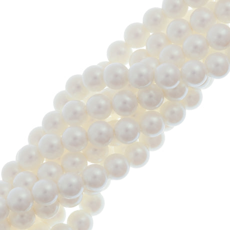 15 Preciosa Maxima 8mm Round Pearl Pearlescent White (70103)