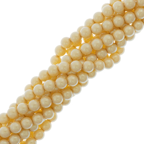 31 Preciosa Maxima 4mm Round Pearl Pearlescent Yellow (78203)