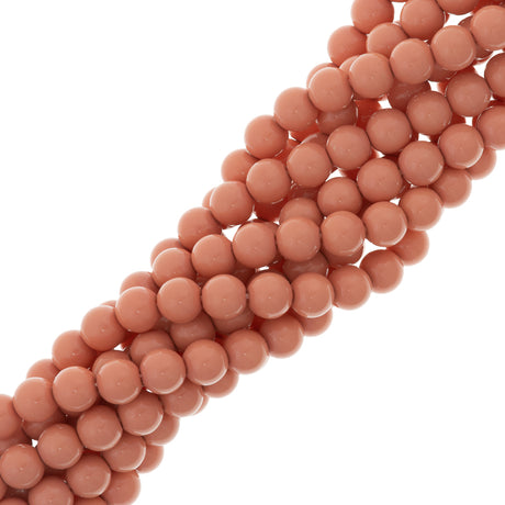 21 Preciosa Maxima 6mm Round Pearl Salmon Rose (77175)