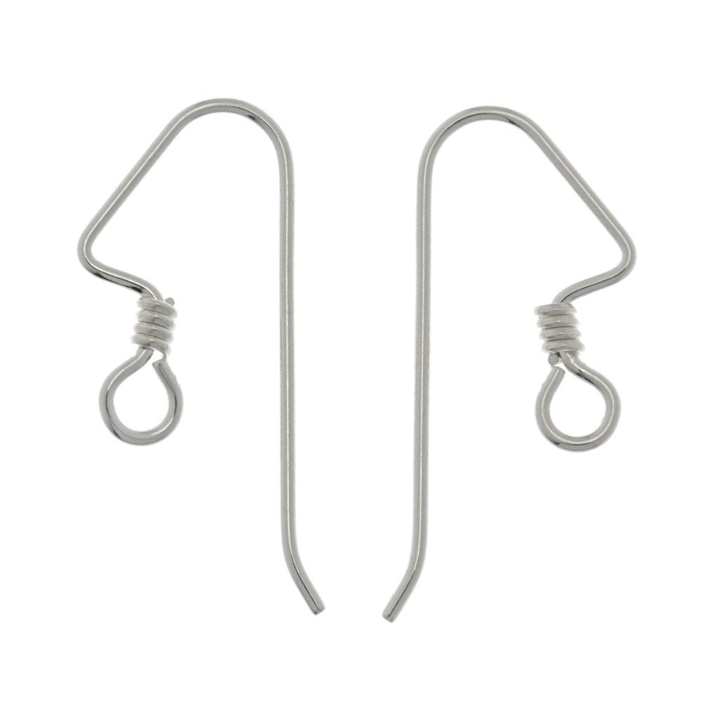 TierraCast Angular Hook Ear Wire Sterling Silver with coil