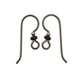 TierraCast French Hook Ear Wire with Sterling Silver 2mm and Black Plated Heishi Beads Niobium grey