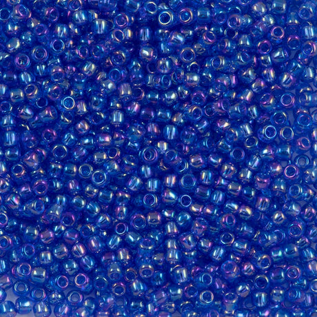 Toho Round Seed Bead 11/0 Transparent Cobalt AB (178)