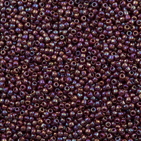 Toho Round Seed Bead 11/0 Opaque Plum AB (406)