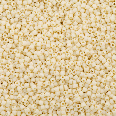 50g Toho Round Seed Bead 11/0 Opaque Matte Buttermilk (51F)