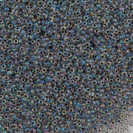 Toho Round Seed Bead 11/0 Inside Color Lined Gray AB (783)