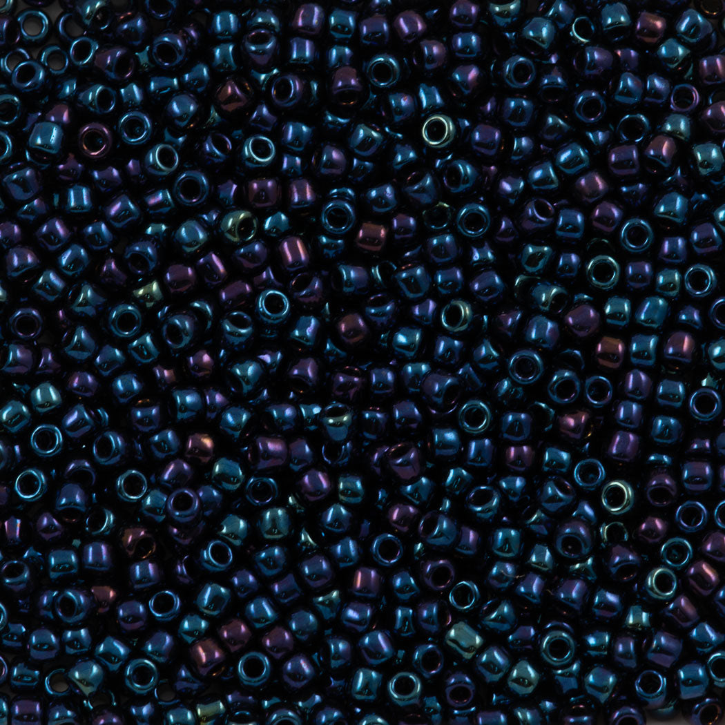 Toho Round Seed Bead 11/0 Metallic Blue Iris (82)