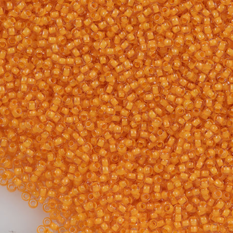 50g Toho Round Seed Beads 11/0 Inside Color Lined Peach (962)