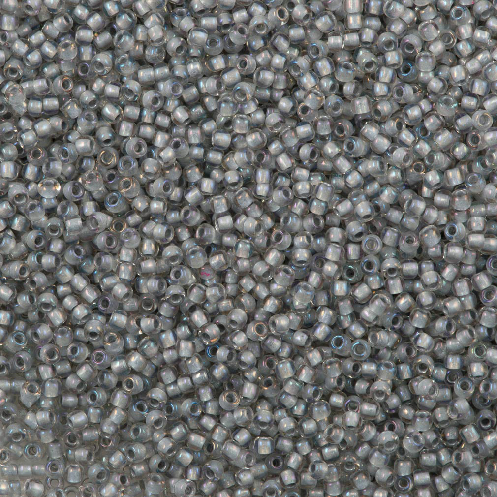 Toho Round Seed Bead 11/0 Inside Color Lined Gray 2.5-inch Tube (261)