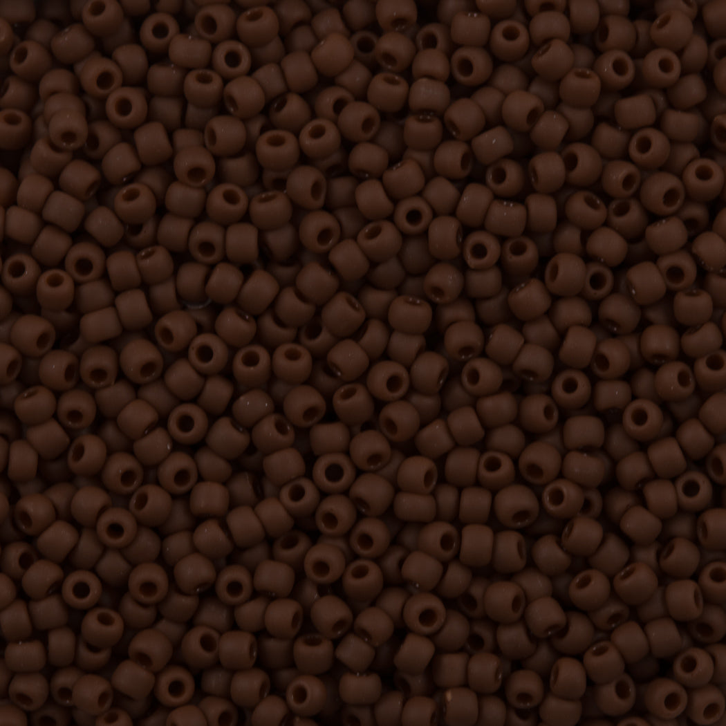 Toho Round Seed Bead 11/0 Opaque Matte Brown (46F)