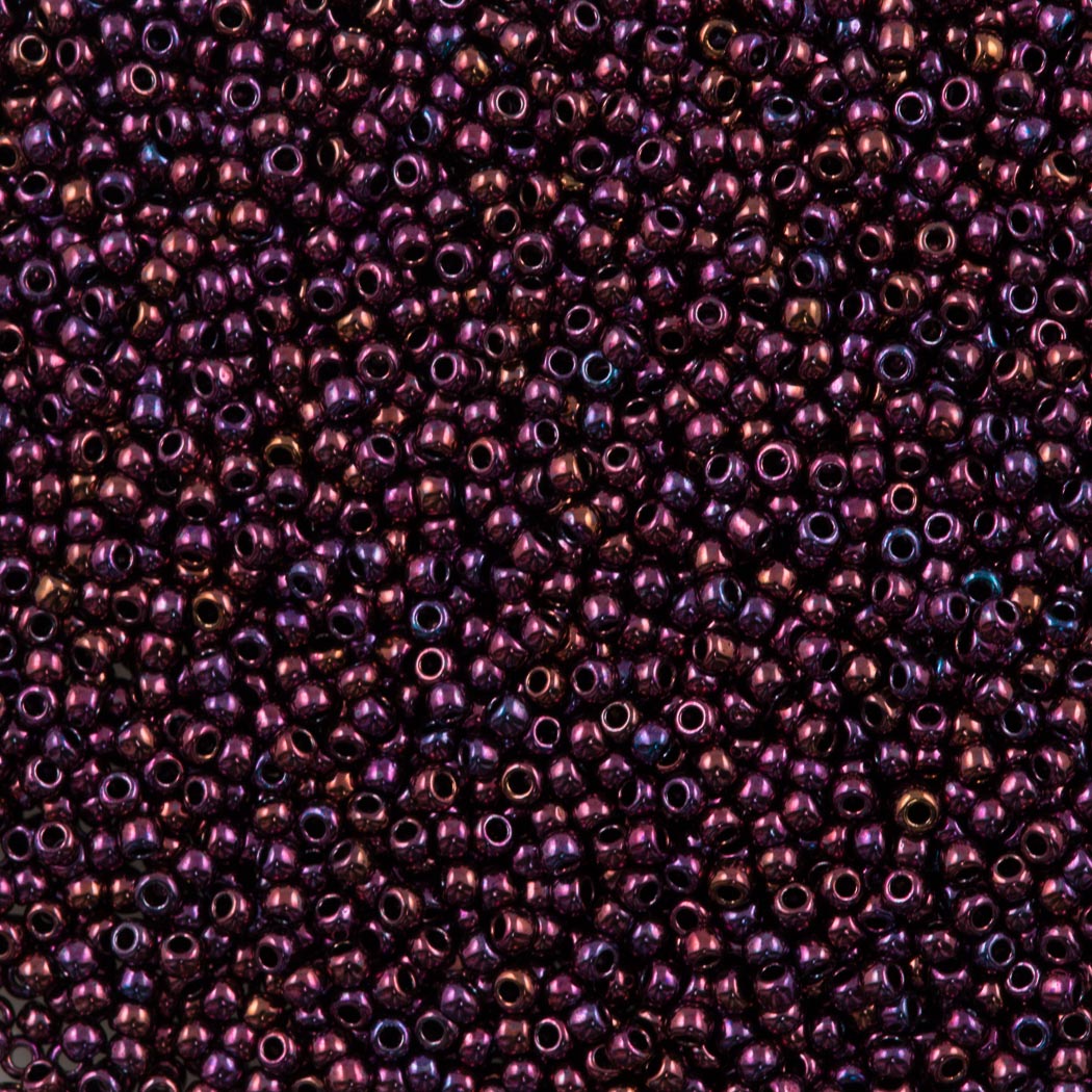 50g Toho Round Seed Bead 11/0 Higher Metallic Dark Amethyst (503)