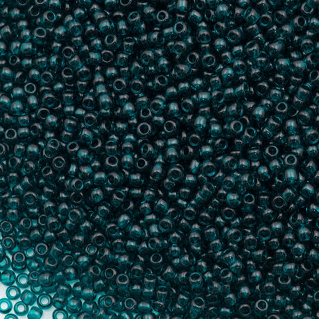 50g Toho Round Seed Beads 11/0 Transparent True Teal (7BD)