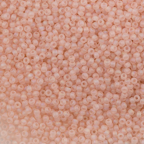 50g Toho Round Seed Bead 8/0 Transparent Matte Champagne AB (169F)