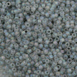 50g Toho Round Seed Bead 8/0 Transparent Matte Light Gray AB (176AF)