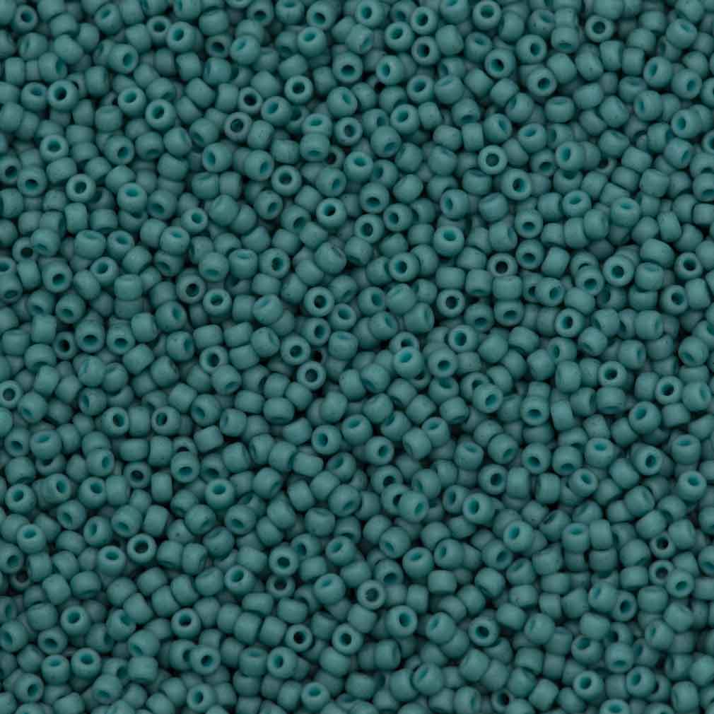 50g Toho Round Seed Bead 8/0 Matte Semi Glazed Turquoise (2604F)