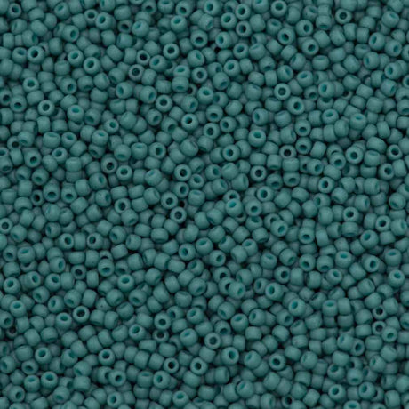 50g Toho Round Seed Bead 8/0 Matte Semi Glazed Turquoise (2604F)