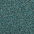 50g Toho Round Seed Bead 8/0 Matte Semi Glazed Turquoise AB (2634F)