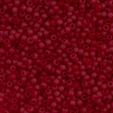 50g Toho Round Seed Bead 8/0 Transparent Matte Garnet (5CF)