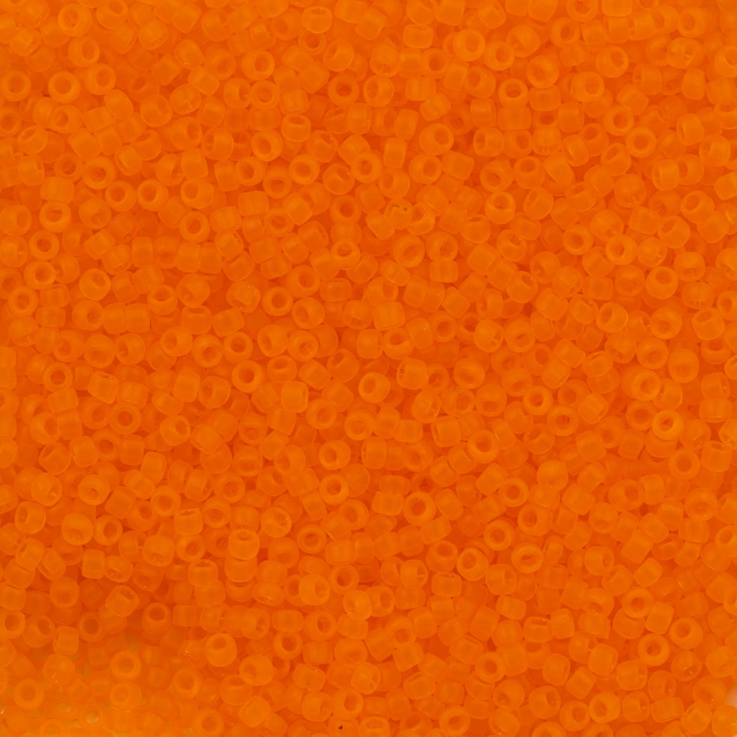 Toho Round Seed Bead 8/0 Transparent Matte Medium Orange (10BF)