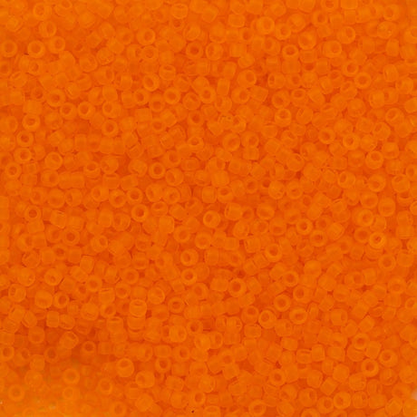 50g toho Round Seed Bead 8/0 Transparent Matte Medium Orange (10BF)