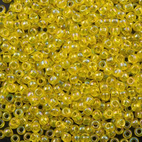 50g toho Round Seed Bead 8/0 Transparent Lemon AB (175)