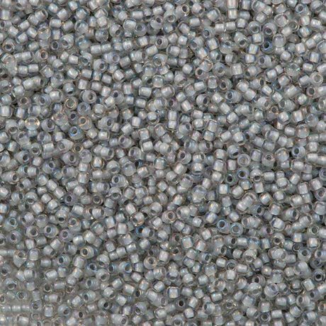 50g Toho Round Seed Bead 8/0 Inside Color Crystal Gray Lined AB (261)